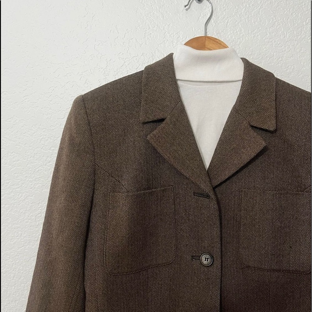 Vintage brown wool pantsuit